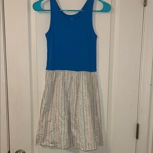Blue and White Striped Kids Dress Gap XL size 12
